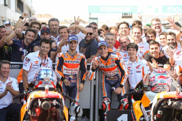 Doblete de Honda en Aragón y liderato para Márquez Doblete de Honda en Aragón y liderato para Márquez