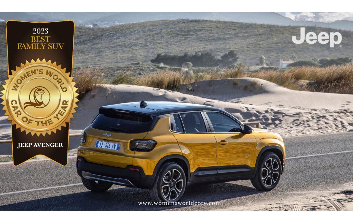 Jeep® Avenger, nombrado Mejor SUV Familiar del Mundo en los premios Women's World Car of the Year 2023 Jeep® Avenger, nombrado Mejor SUV Familiar del Mundo en los premios Women's World Car of the Year 2023