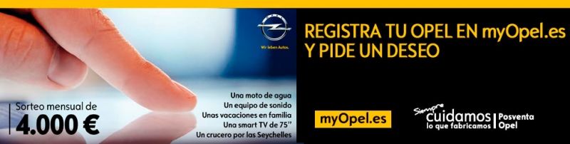 Tener Opel tiene premio en myOpel.es Tener Opel tiene premio en myOpel.es