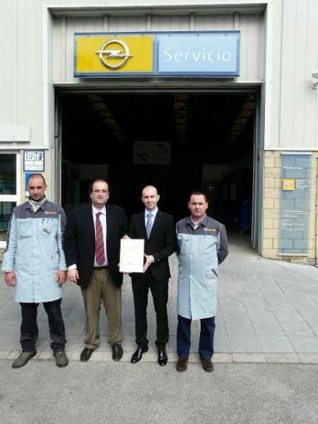 Opel Germotor recibe el Certificado de Calidad en Servicio de Taller Opel Germotor recibe el Certificado de Calidad en Servicio de Taller
