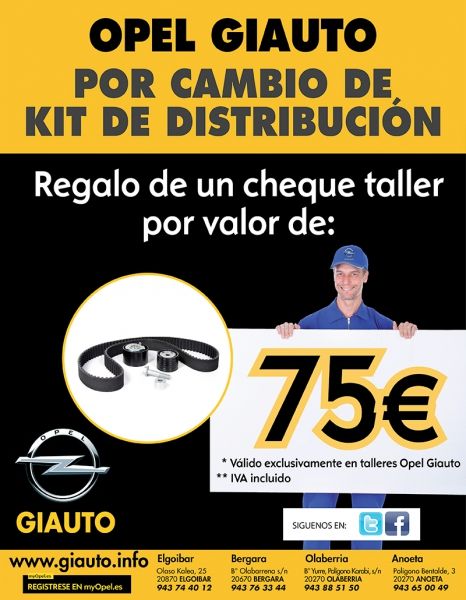 Giauto te regala un cheque taller por valor de 75 euros Giauto te regala un cheque taller por valor de 75 euros