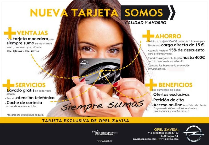 NUEVA TARJETA ZAVISA NUEVA TARJETA ZAVISA
