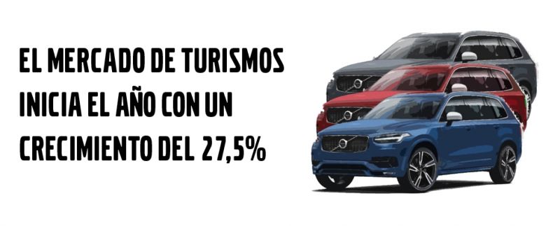 EL MERCADO DE TURISMOS INICIA EL AÑO CON UN CRECIMIENTO DEL 27,5% EL MERCADO DE TURISMOS INICIA EL AÑO CON UN CRECIMIENTO DEL 27,5%