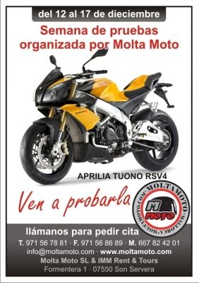 PRUEBA APRILIA TUONO RSV4 PRUEBA APRILIA TUONO RSV4