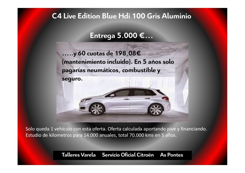 C4 Blue Hdi 100 Live Edition Gris Aluminio C4 Blue Hdi 100 Live Edition Gris Aluminio