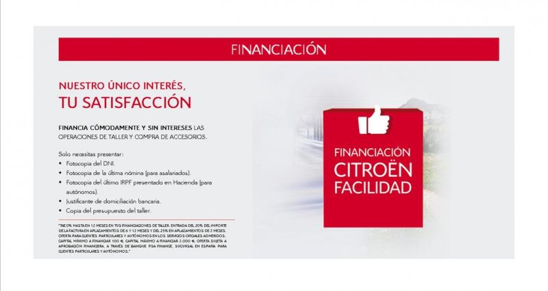 FINANCIACIÓN CITROËN FACILIDAD FINANCIACIÓN CITROËN FACILIDAD