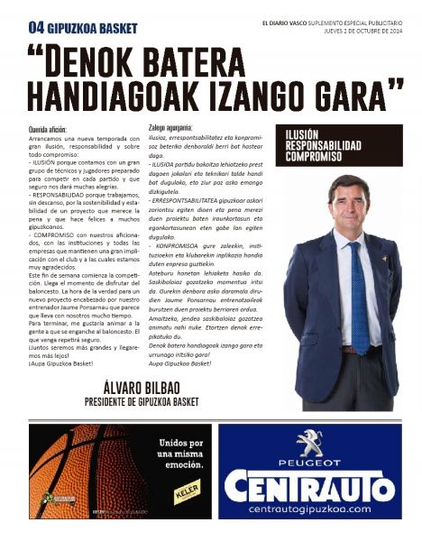 CENTRAUTO GIPUZKOA con el GBC en el suplemento especial de EL DIARIO VASCO CENTRAUTO GIPUZKOA con el GBC en el suplemento especial de EL DIARIO VASCO