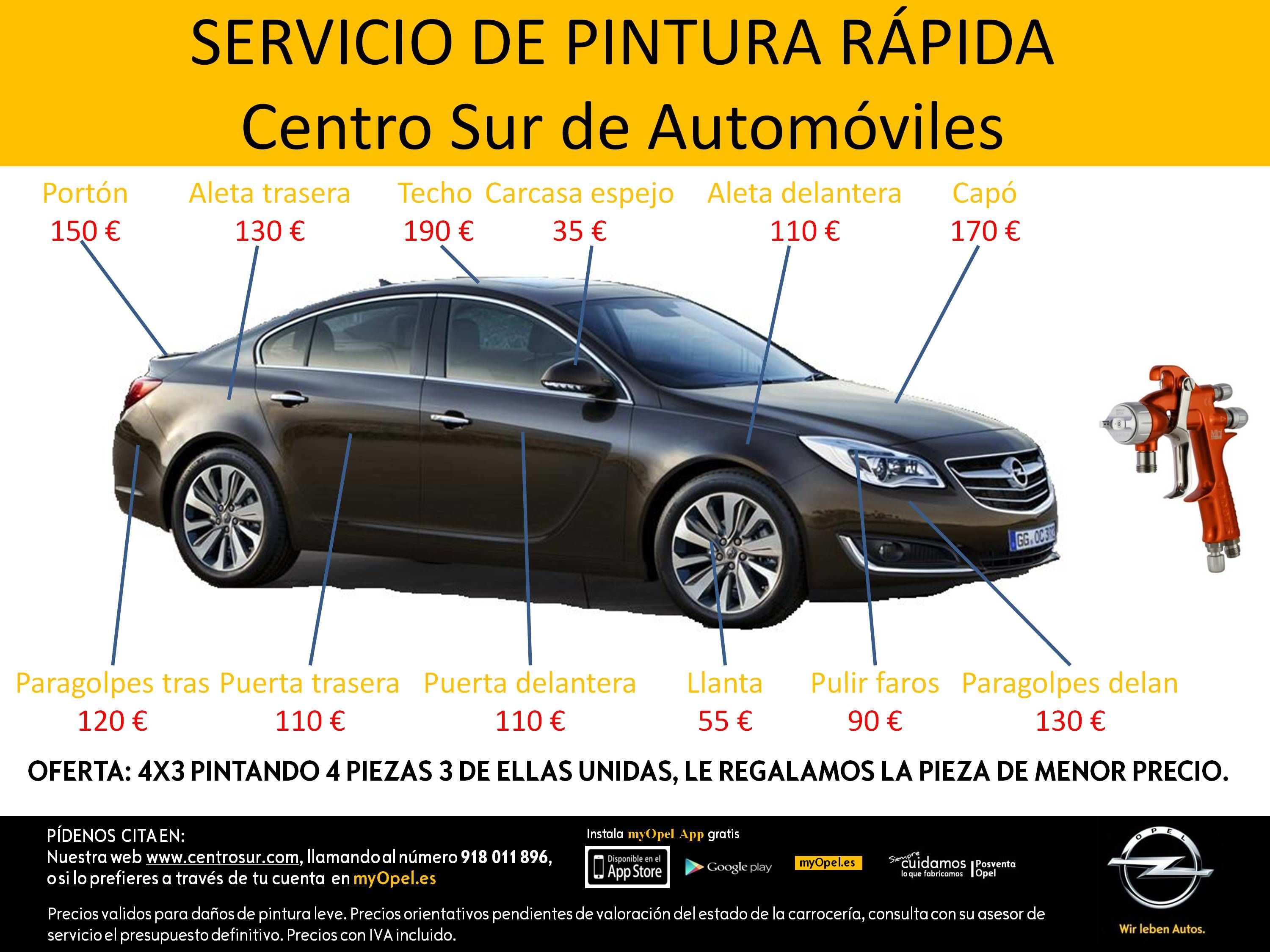 Servicio de Pintura Rápida Centro Sur de Automóviles Servicio de Pintura Rápida Centro Sur de Automóviles