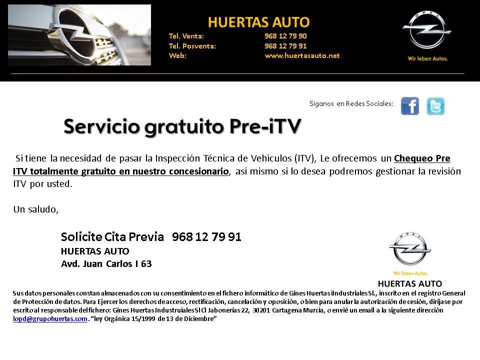 Servicio GRATUÍTO Pre-ITV Servicio GRATUÍTO Pre-ITV