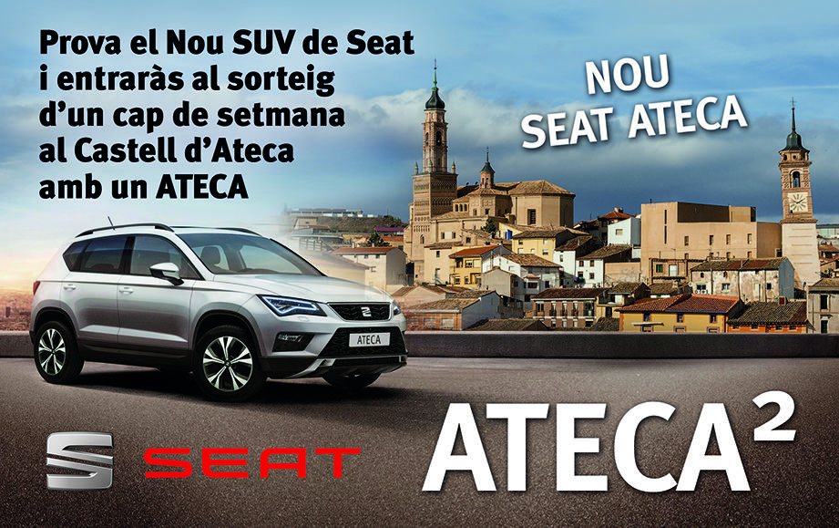 Prueba el nuevo SUV de SEAT y entrarás en el sorteo de un fin de semana en el Castillo de Ateca con un Ateca Prueba el nuevo SUV de SEAT y entrarás en el sorteo de un fin de semana en el Castillo de Ateca con un Ateca