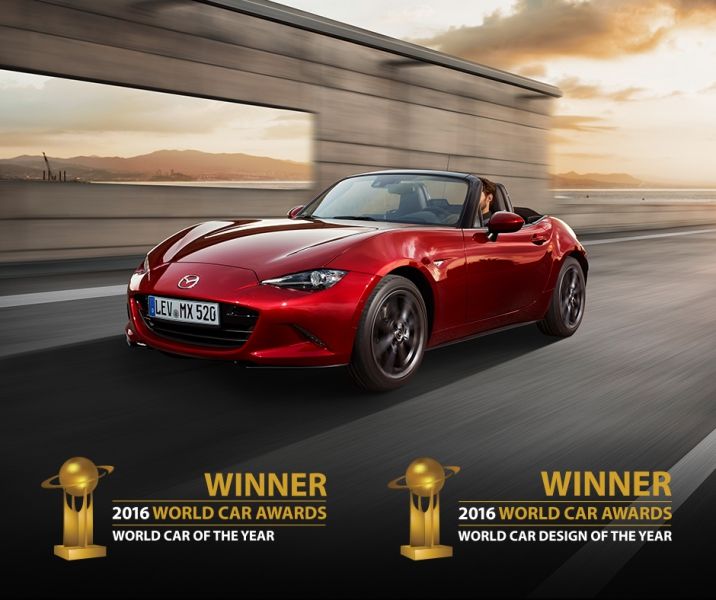 El Mazda MX-5 gana los premios World Car of the Year y World Car Design of the Year 2016 El Mazda MX-5 gana los premios World Car of the Year y World Car Design of the Year 2016