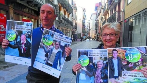 Campaña del ayuntamiento para realizar las compras en el municipio. Arguiñano, Berchiche, Ainhoa Murua e Itziar Aizpurua ponen sus rostros Campaña del ayuntamiento para realizar las compras en el municipio. Arguiñano, Berchiche, Ainhoa Murua e Itziar Aizpurua ponen sus rostros