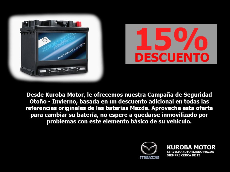 15% de dto. al cambiar la batería de su vehiculo. 15% de dto. al cambiar la batería de su vehiculo.