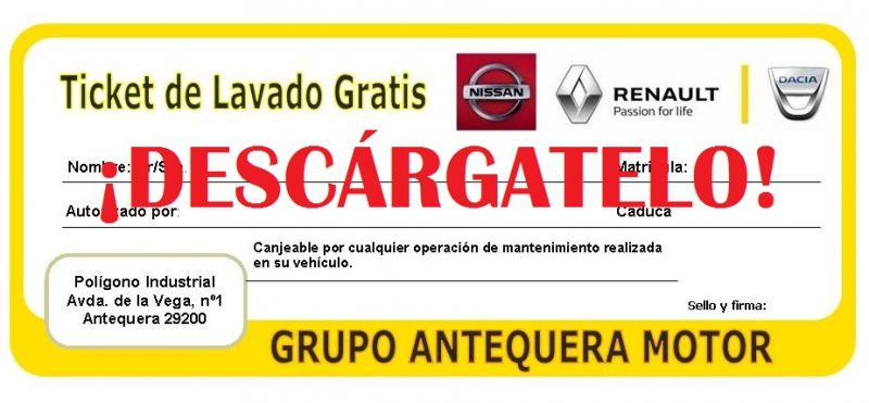 TICKET DE LAVADO GRATIS CON CUALQUIER OPERACIÓN DE MANTENIMIENTO TICKET DE LAVADO GRATIS CON CUALQUIER OPERACIÓN DE MANTENIMIENTO
