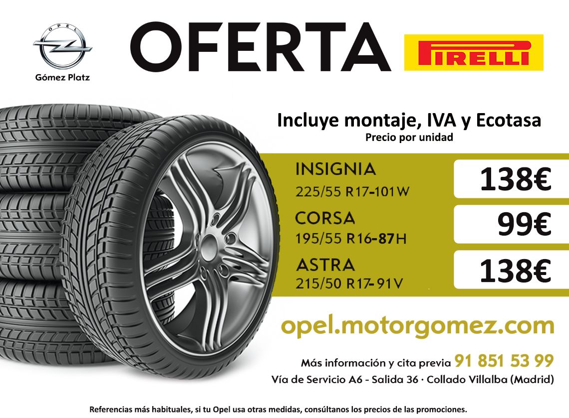 Oferta en Neumáticos Pirelli Oferta en Neumáticos Pirelli