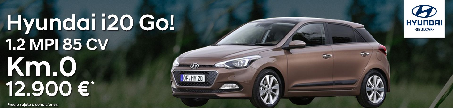 Llévate un Hyundai i20 GO! 1.2 de 85 cv Km.0 ¡Única unidad! Llévate un Hyundai i20 GO! 1.2 de 85 cv Km.0 ¡Única unidad!