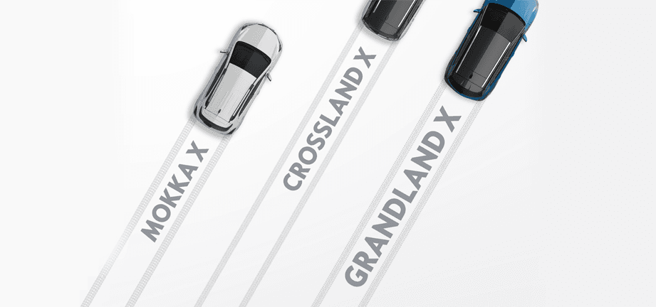 La familia "X" de Opel: Mokka X, Crossland X y Grandland X La familia "X" de Opel: Mokka X, Crossland X y Grandland X