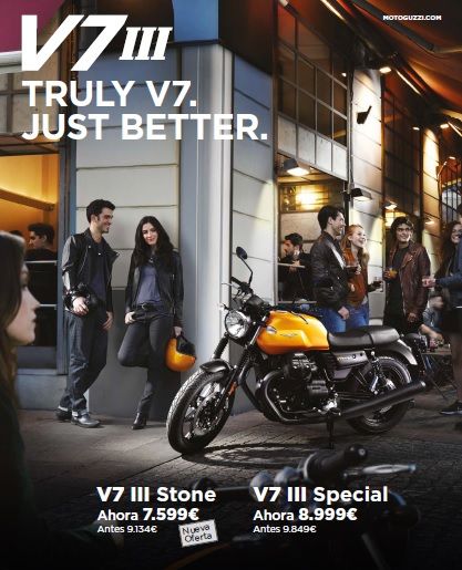 Oferta Moto Guzzi V7III en distintas versiones Oferta Moto Guzzi V7III en distintas versiones
