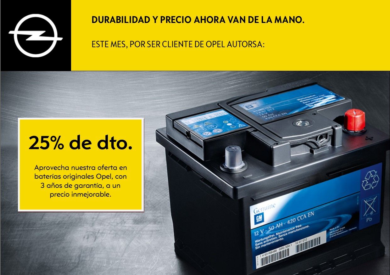 25% DTO. EN BATERÍAS 25% DTO. EN BATERÍAS
