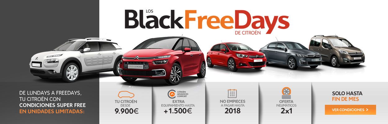 EN NOVIEMBRE, TODOS LOS DÍAS SON “BLACK FREE DAYS” EN CITROËN EN NOVIEMBRE, TODOS LOS DÍAS SON “BLACK FREE DAYS” EN CITROËN
