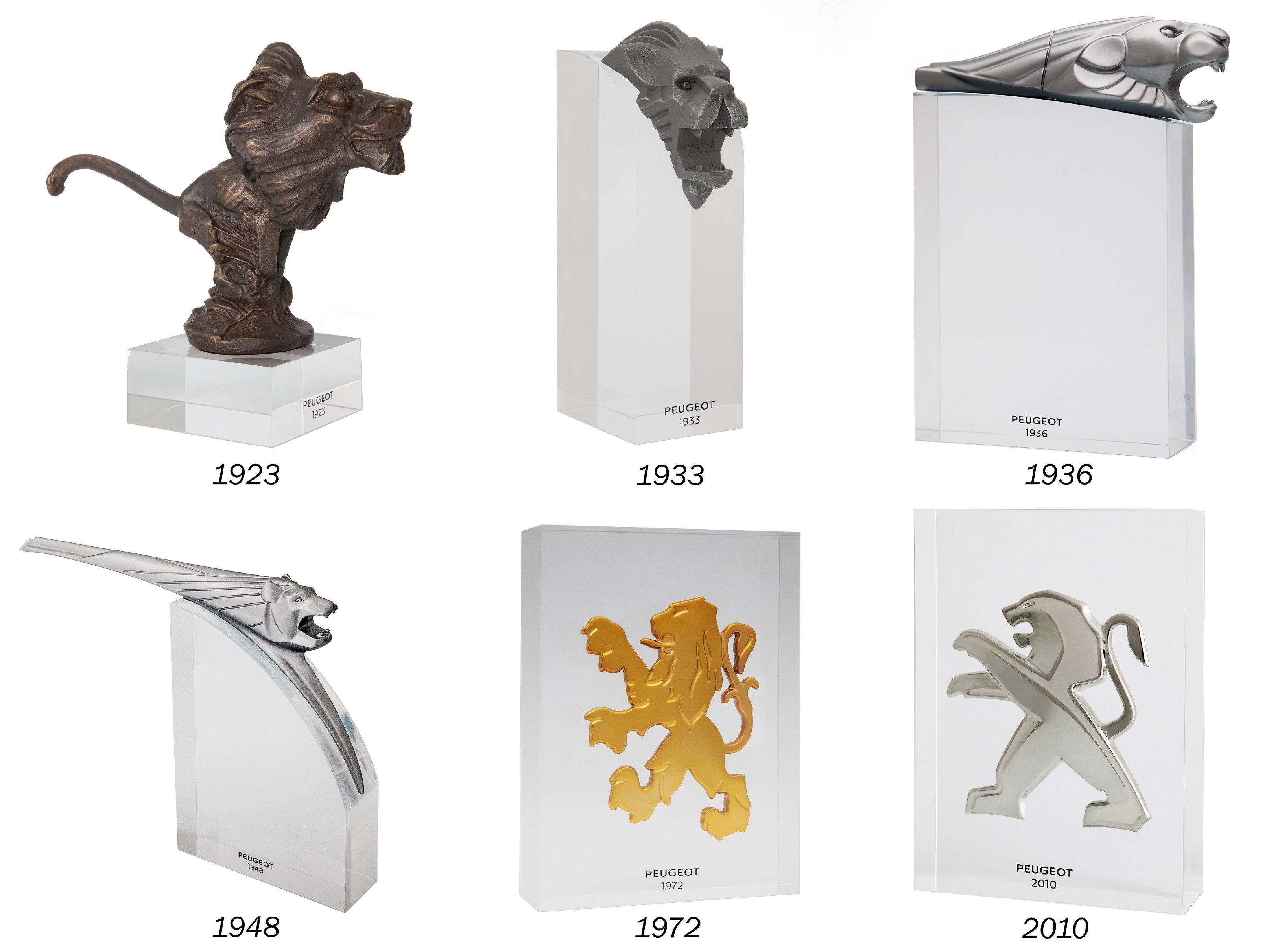 Peugeot hace un repaso a su historia a través de sus emblemas del león en una colección única y limitada Peugeot hace un repaso a su historia a través de sus emblemas del león en una colección única y limitada