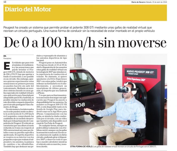 Hoy hemos sido Noticia en el Diario del Motor del Diario de Navarra. Hoy hemos sido Noticia en el Diario del Motor del Diario de Navarra.