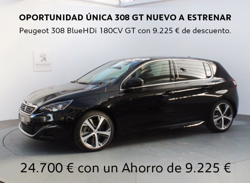 OPORTUNIDAD ÚNICA 308 GT NUEVO A ESTRENAR Peugeot 308 BlueHDi 180CV GT con 9.225 € de descuento. OPORTUNIDAD ÚNICA 308 GT NUEVO A ESTRENAR Peugeot 308 BlueHDi 180CV GT con 9.225 € de descuento.