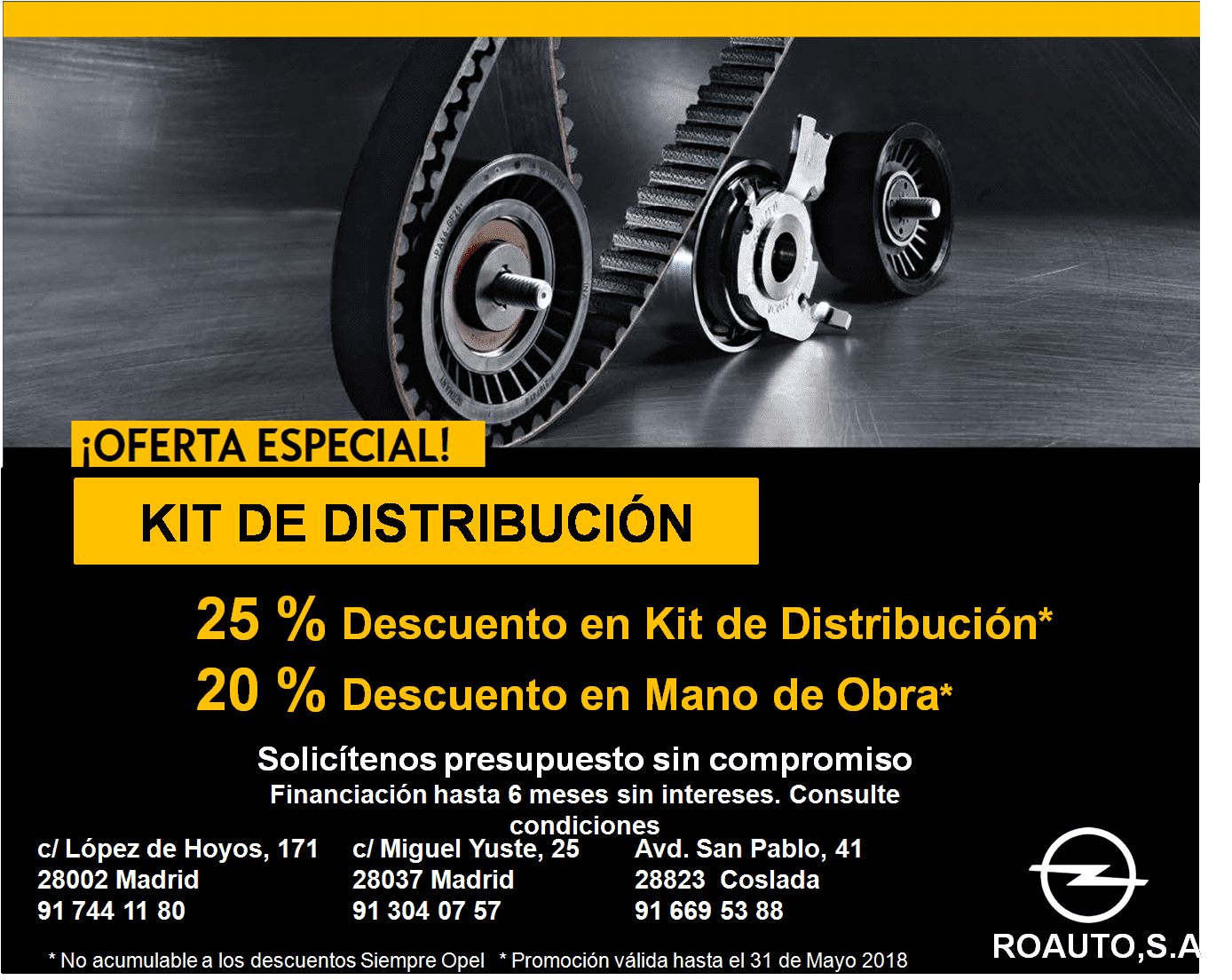 ¡OFERTA ESPECIAL! KIT DE DISTRIBUCIÓN ¡OFERTA ESPECIAL! KIT DE DISTRIBUCIÓN