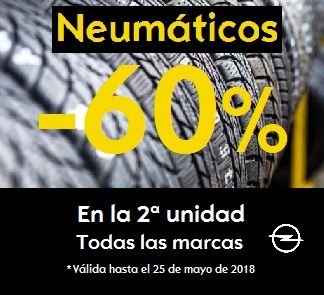 OFERTA NEUMÁTICOS 60% dto. 2ª UNIDAD OFERTA NEUMÁTICOS 60% dto. 2ª UNIDAD