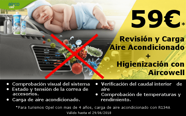 REVISIÓN Y CARGA DE AIRE ACONDICIONADO + HIGIENIZACIÓN CON AIRCOWELL POR 59€ REVISIÓN Y CARGA DE AIRE ACONDICIONADO + HIGIENIZACIÓN CON AIRCOWELL POR 59€