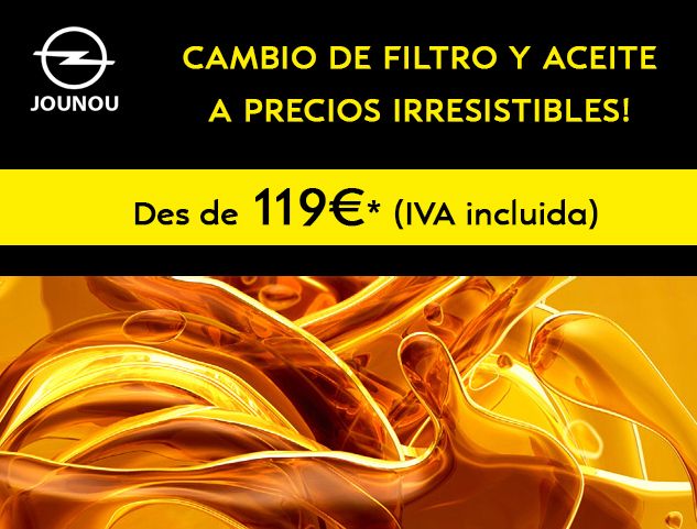 OPEL: CAMBIO DE ACEITE+FILTRO A PRECIOS IRRESISTIBLES! OPEL: CAMBIO DE ACEITE+FILTRO A PRECIOS IRRESISTIBLES!