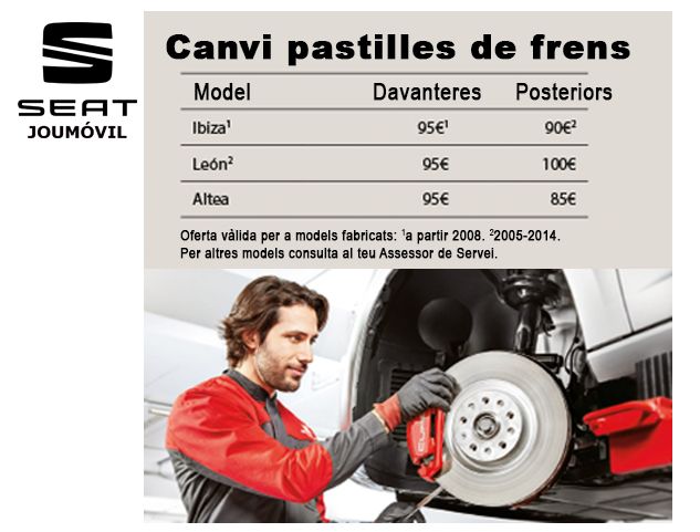 SEAT: CANVI PASTILLES DE FRENS SEAT: CANVI PASTILLES DE FRENS