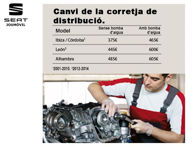 SEAT: CANVI DE LA CORRETJA DE DISTRIBUCIÓ SEAT: CANVI DE LA CORRETJA DE DISTRIBUCIÓ