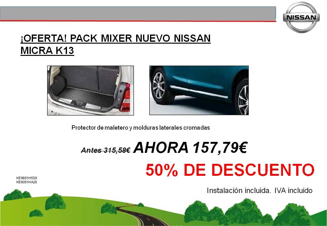 ¡OFERTA! PACK MIXER NUEVO NISSAN MICRA - 157,79€ ¡OFERTA! PACK MIXER NUEVO NISSAN MICRA - 157,79€