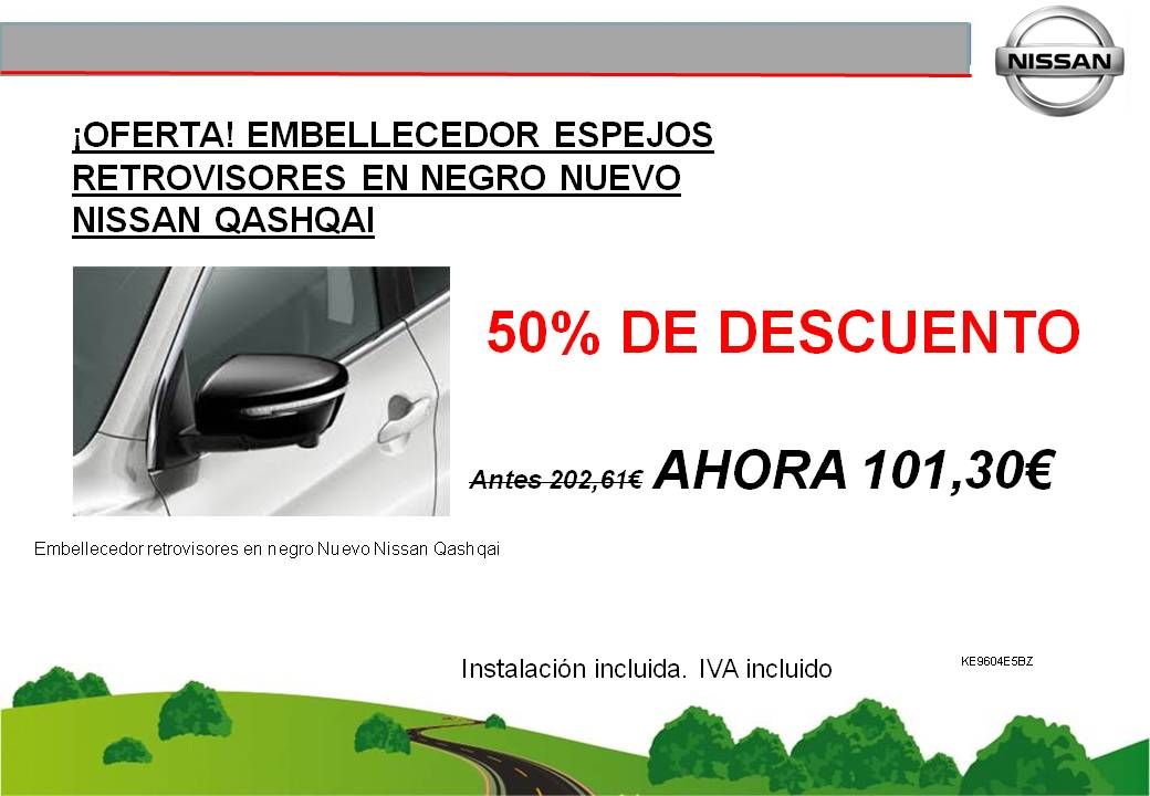 ¡OFERTA! EMBELLECEDOR ESPEJOS RETROVISORES EN NEGRO NUEVO NISSAN QASHQAI - 101,30€ ¡OFERTA! EMBELLECEDOR ESPEJOS RETROVISORES EN NEGRO NUEVO NISSAN QASHQAI - 101,30€