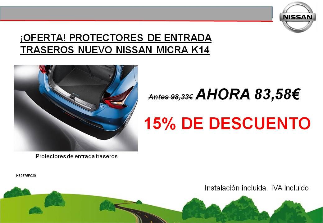 ¡OFERTA! PROTECTORES ENTRADA TRASEROS NUEVO NISSAN MICRA K14 - 83,58€ ¡OFERTA! PROTECTORES ENTRADA TRASEROS NUEVO NISSAN MICRA K14 - 83,58€