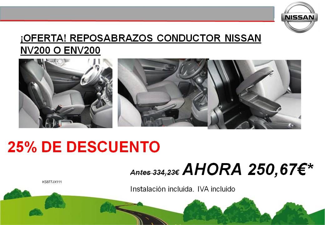 ¡OFERTA! REPOSABRAZOS CONDUCTOR NISSAN NV200 O E-NV200 - 250,67€ ¡OFERTA! REPOSABRAZOS CONDUCTOR NISSAN NV200 O E-NV200 - 250,67€