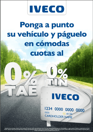 Tarjeta IVECO para el pago aplazado SIN INTERESES Tarjeta IVECO para el pago aplazado SIN INTERESES
