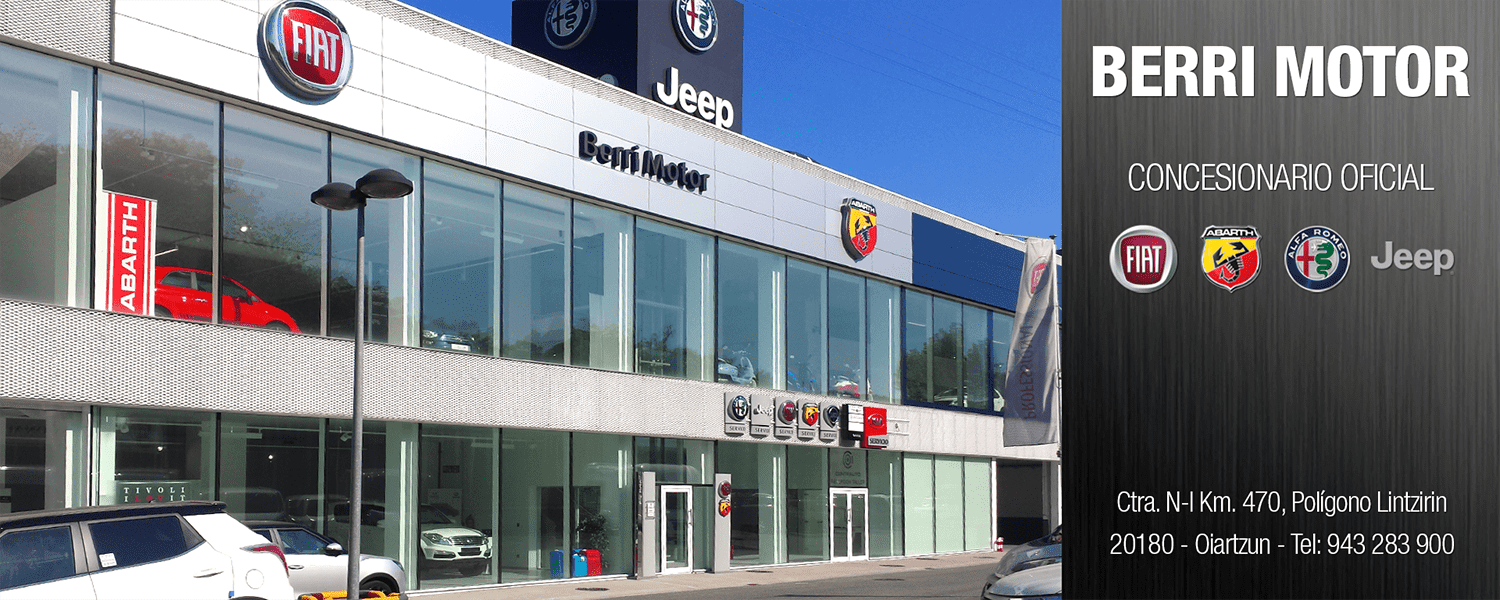 BERRI MOTOR, tu concesionario Alfa Romeo, Jeep, Fiat y Abarth en Oiartzun BERRI MOTOR, tu concesionario Alfa Romeo, Jeep, Fiat y Abarth en Oiartzun