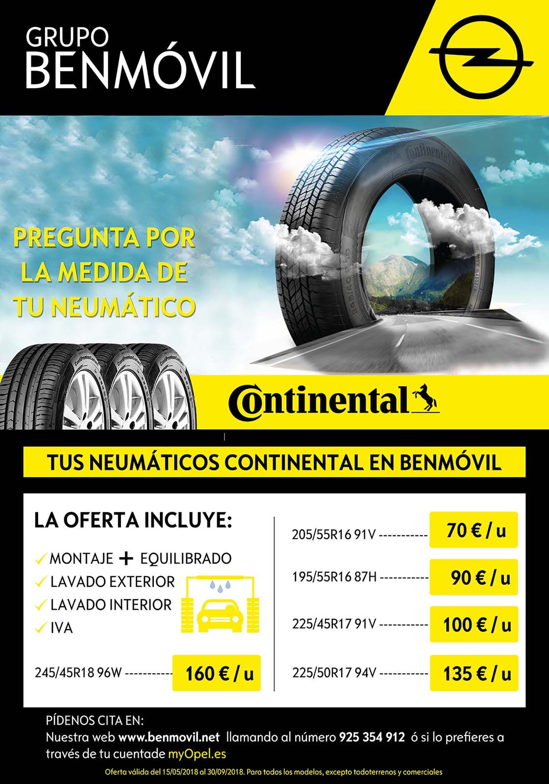 TUS NEUMÁTICOS CONTINENTAL EN BENMÓVIL TUS NEUMÁTICOS CONTINENTAL EN BENMÓVIL