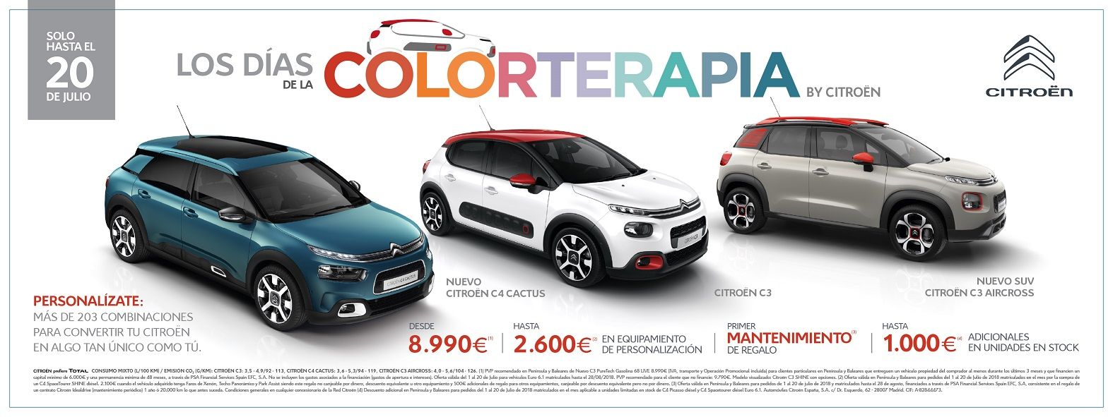 ESTE VERANO, PERSONALÍZATE CON LOS DÍAS DE LA COLORTERAPIA BY CITROËN ESTE VERANO, PERSONALÍZATE CON LOS DÍAS DE LA COLORTERAPIA BY CITROËN