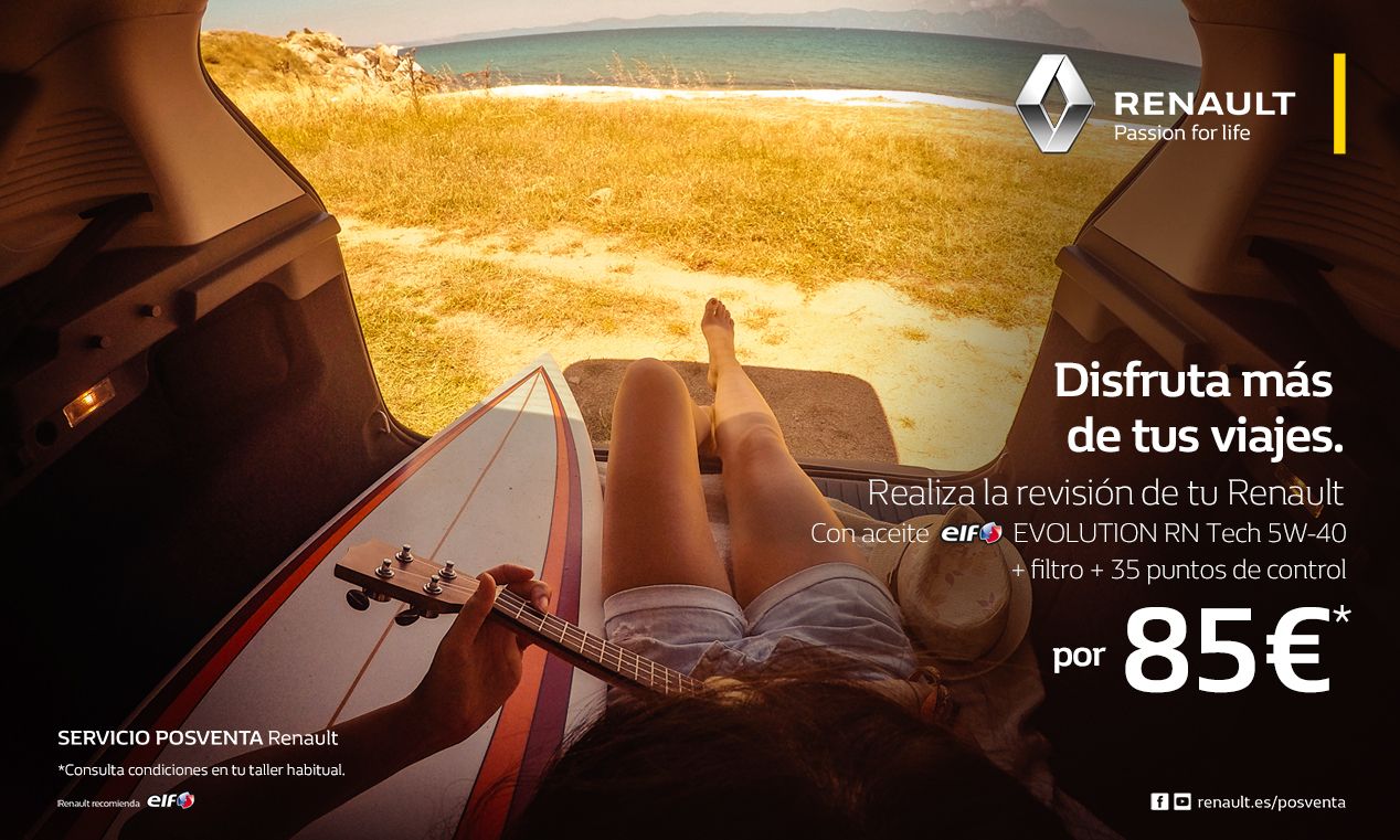 Revisión Renault con cambio de aceite ELF Revisión Renault con cambio de aceite ELF