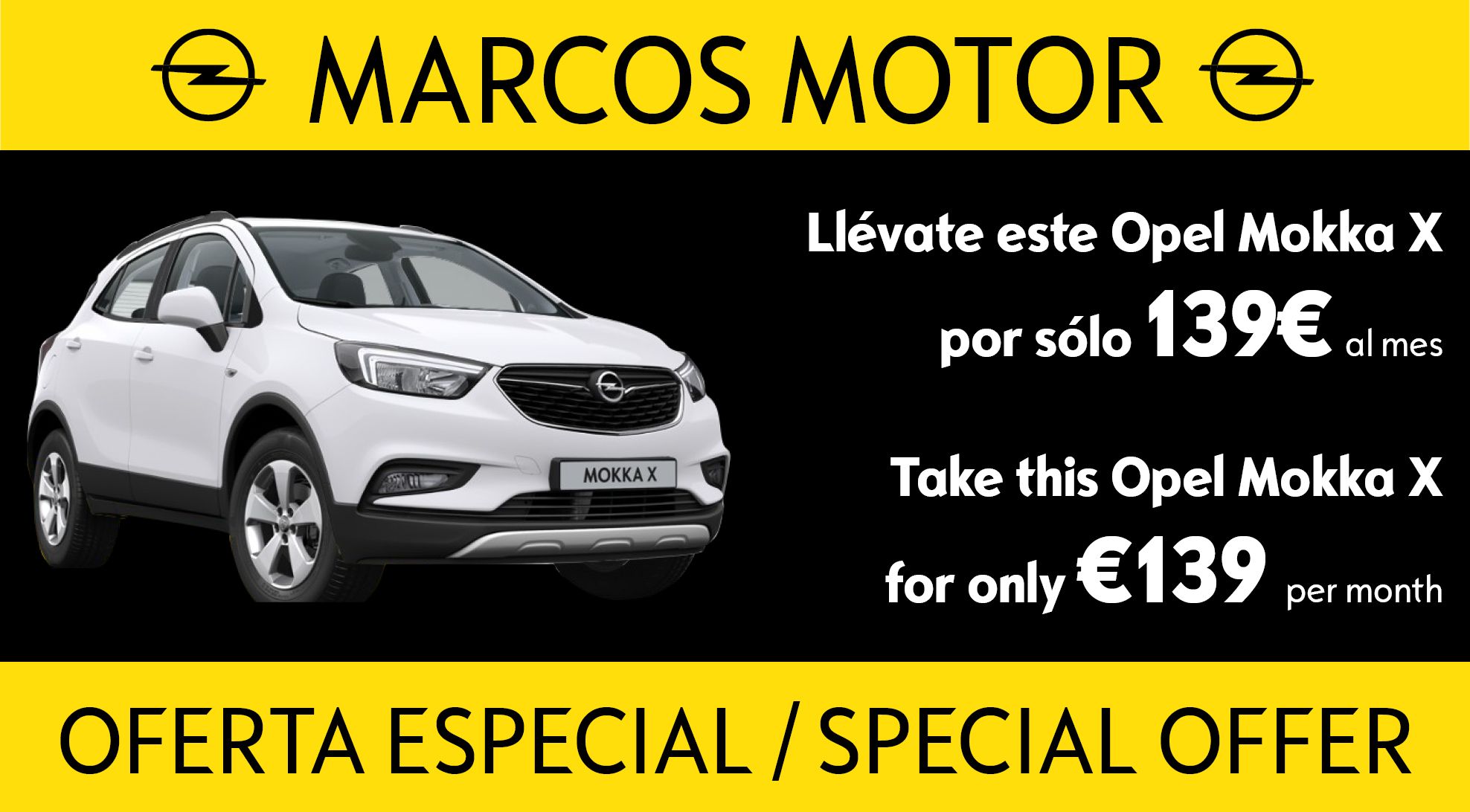 Opel Mokka X Offer 139€ per month Opel Mokka X Offer 139€ per month