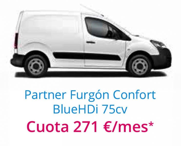 CON EL TODO INCLUIDO SOLO TENDRÁS QUE DISFRUTAR DE TU PEUGEOT PARTNER FURGON CON EL TODO INCLUIDO SOLO TENDRÁS QUE DISFRUTAR DE TU PEUGEOT PARTNER FURGON