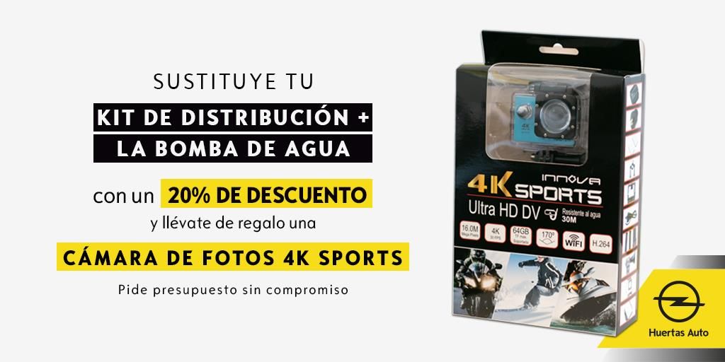 Sustituye tu Kit de distribución + Bomba de agua con un 20% de descuento y llévate de regalo una cámara de fotos 4K SPORTS Sustituye tu Kit de distribución + Bomba de agua con un 20% de descuento y llévate de regalo una cámara de fotos 4K SPORTS
