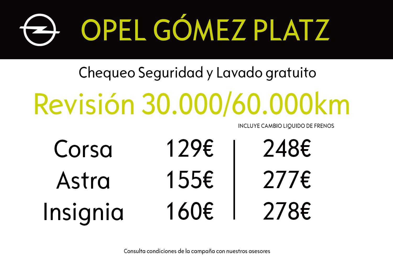 Tu Opel a punto con precios cerrados Tu Opel a punto con precios cerrados