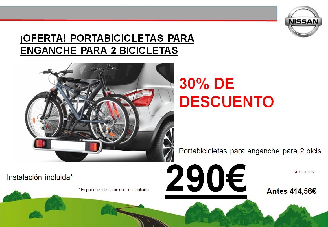 ¡OFERTA! PORTABICICLETAS PARA ENGANCHE PARA 2 BICICLETAS - 290€ ¡OFERTA! PORTABICICLETAS PARA ENGANCHE PARA 2 BICICLETAS - 290€