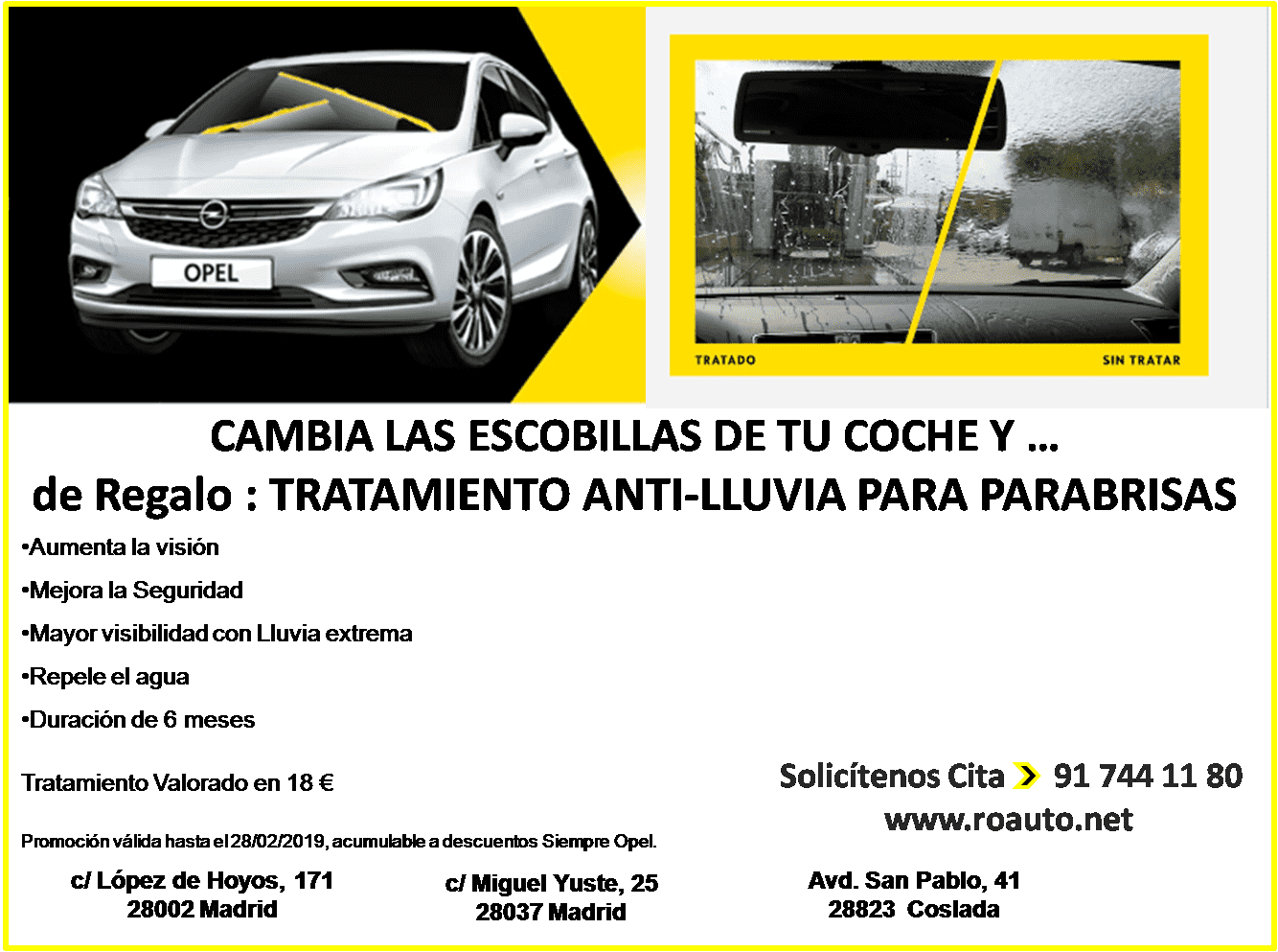 Cambia las escobillas de tu vehículo y ....REGALO tratamiento Anti-Lluvia para parabrisas. Cambia las escobillas de tu vehículo y ....REGALO tratamiento Anti-Lluvia para parabrisas.