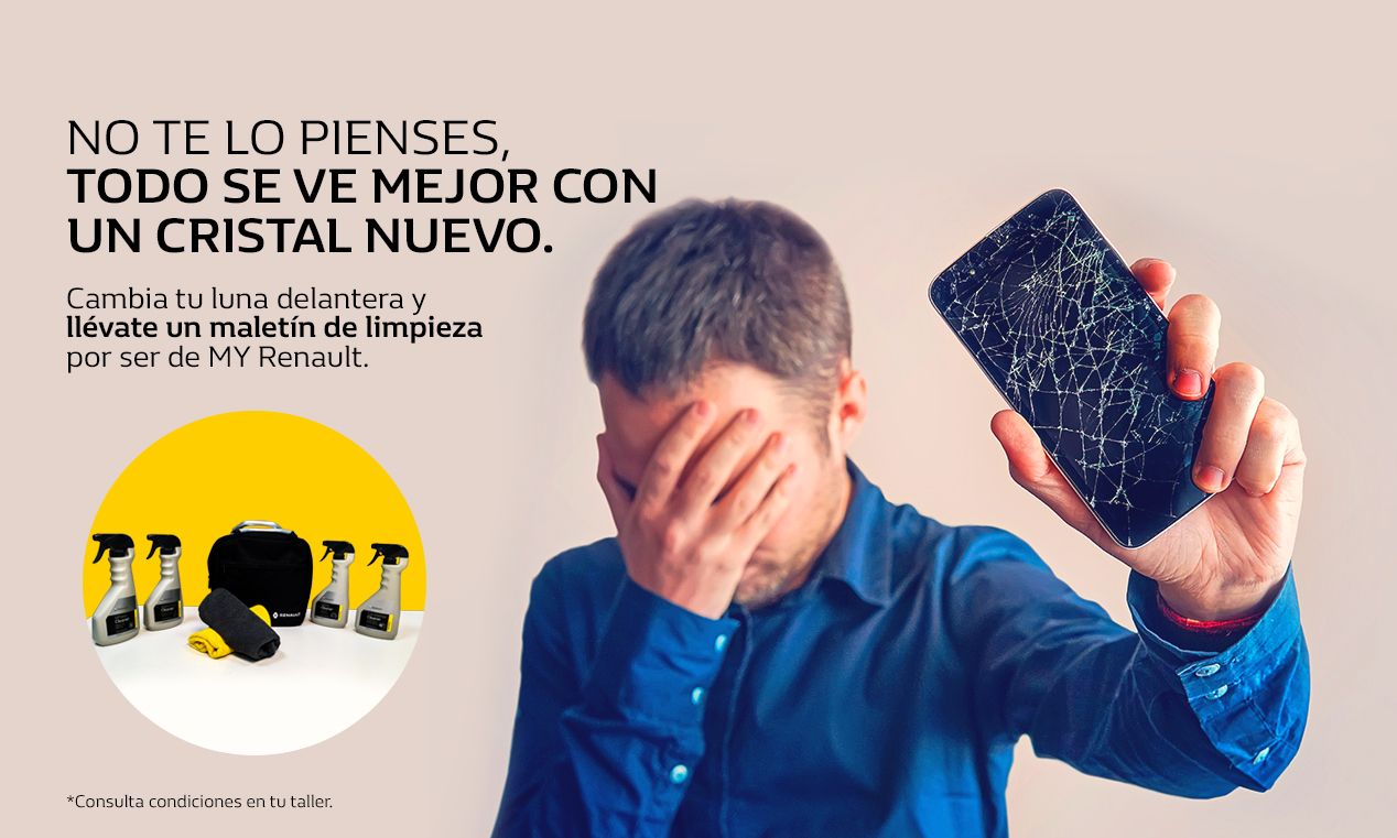 Un maletín de limpieza RENAULT al cambiar tu luna delantera Un maletín de limpieza RENAULT al cambiar tu luna delantera