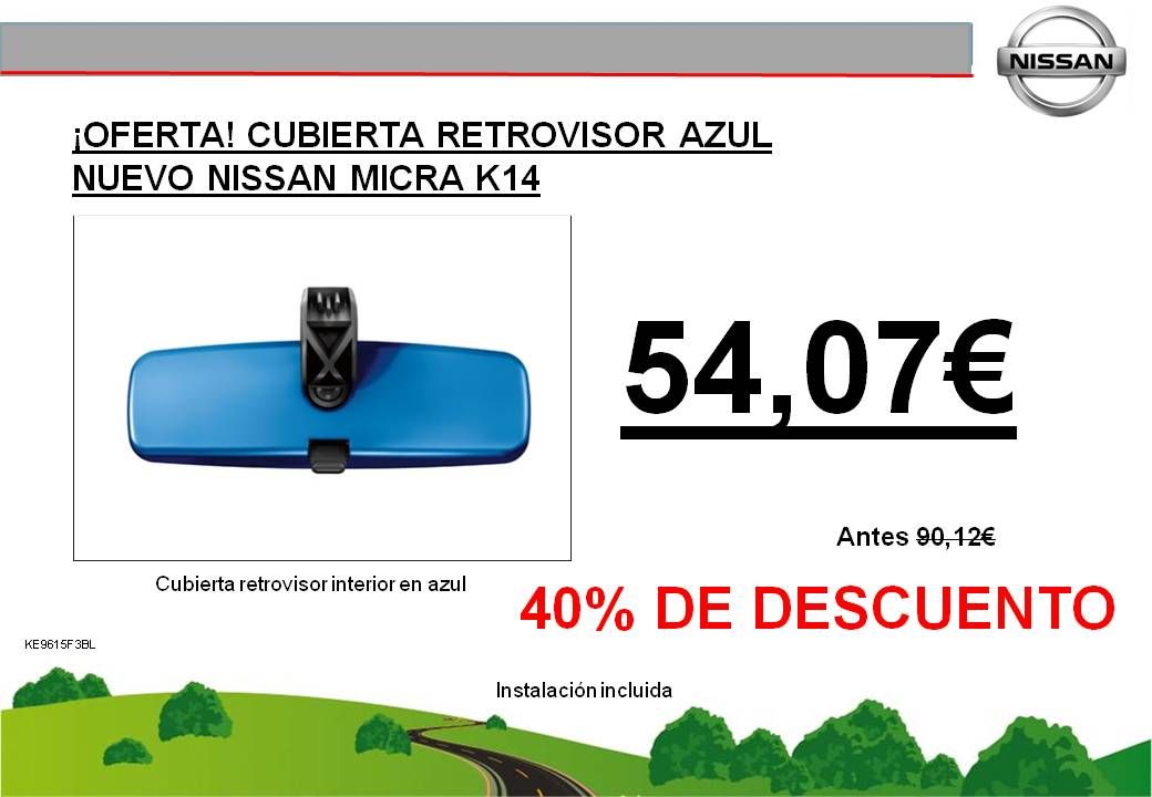 ¡OFERTA! CUBIERTA RETROVISOR AZUL NUEVO NISSAN MICRA K14 - 54,07€ ¡OFERTA! CUBIERTA RETROVISOR AZUL NUEVO NISSAN MICRA K14 - 54,07€